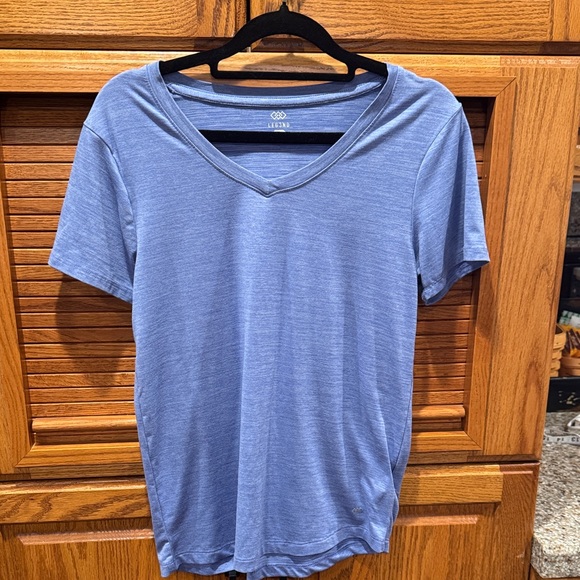 Leg3Nd Tops - Light Blue V-Neck Short Sleeve Tee super soft